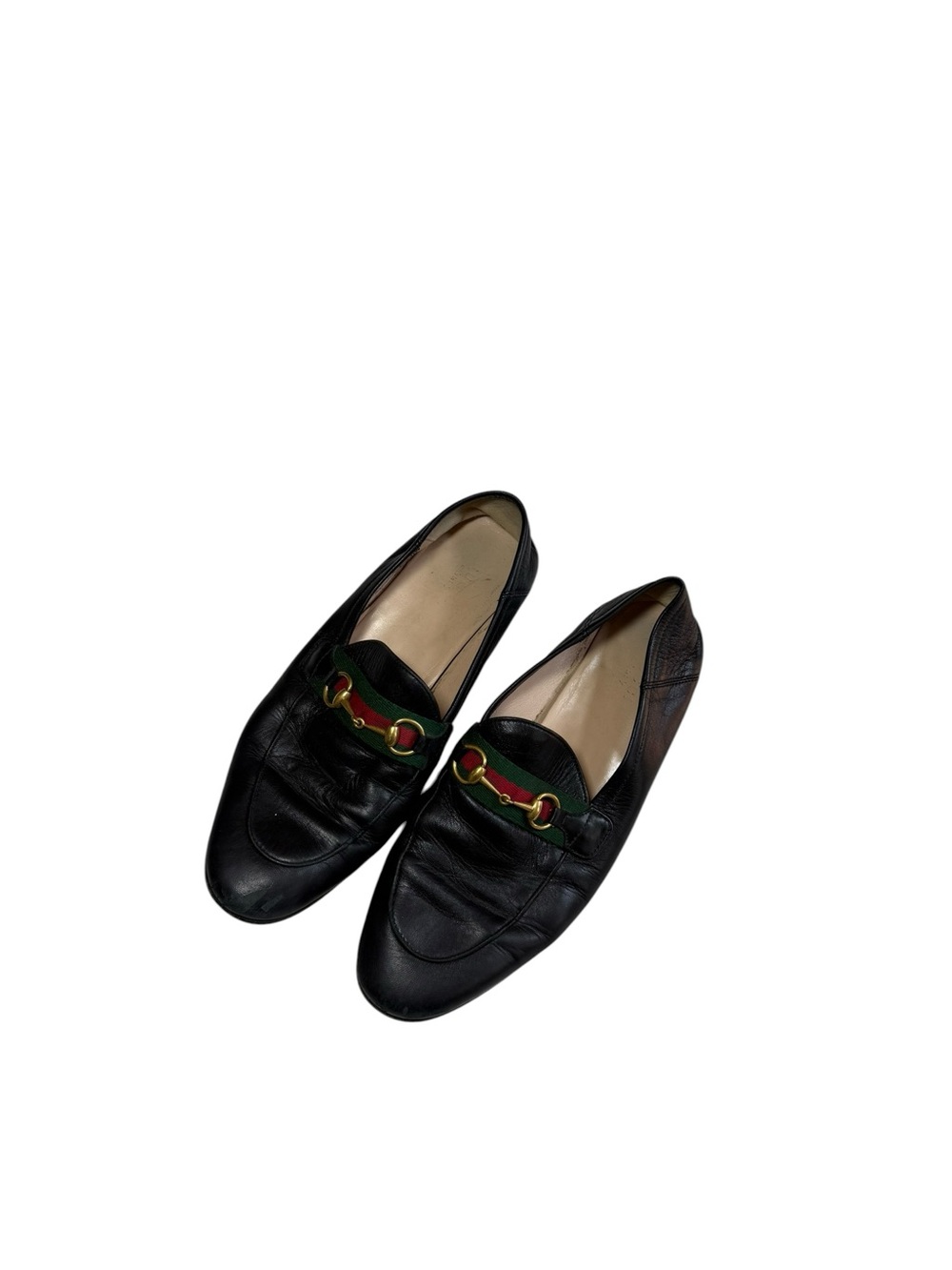 Gucci Black Leather Horsebit Loafers Women's Size 9.5